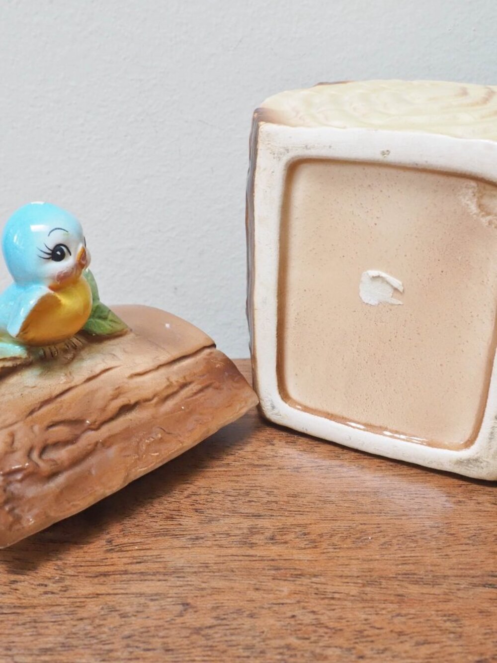 Vtg Norcrest Japan Ceramic Blue Bird Jam Jar - Picture 8 of 11